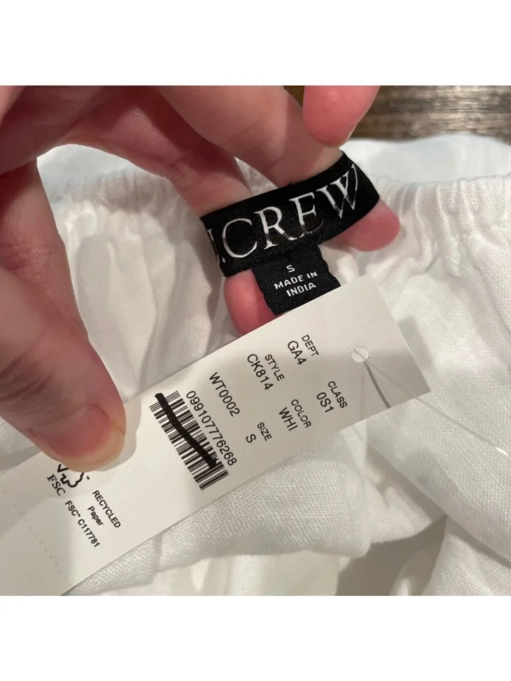 NWT J.Crew Linen Midi Dress Sz S White Cap-Sleeve Summer Beach Vacation Coastal